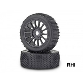 900075 1/8 Buggy Tire-/rimsset black