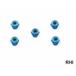 54080 4mm/M4 Alu Lock Nut (4) blue