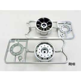 56519 Metal Plated Wheels-30mm/Hex